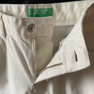 White corduroy pants